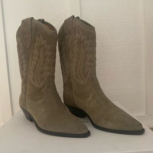 Isabel marant dallin boots suede taupe 38